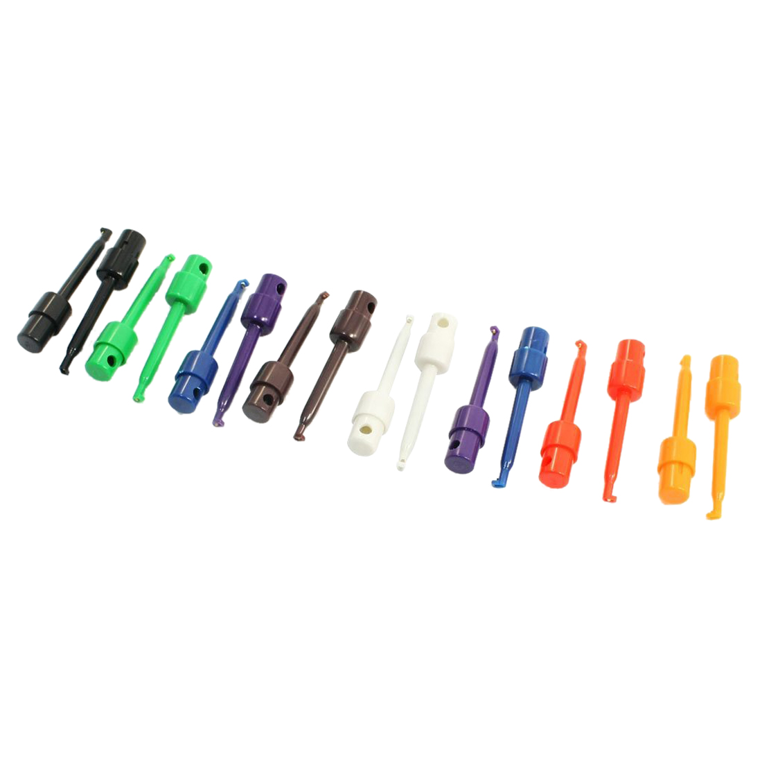 Ksol 멀티 미터 부품 다채로운 전기 테스트 후크 클립 그래버 8 쌍